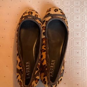 Ralph Lauren pony haired ballet flats
